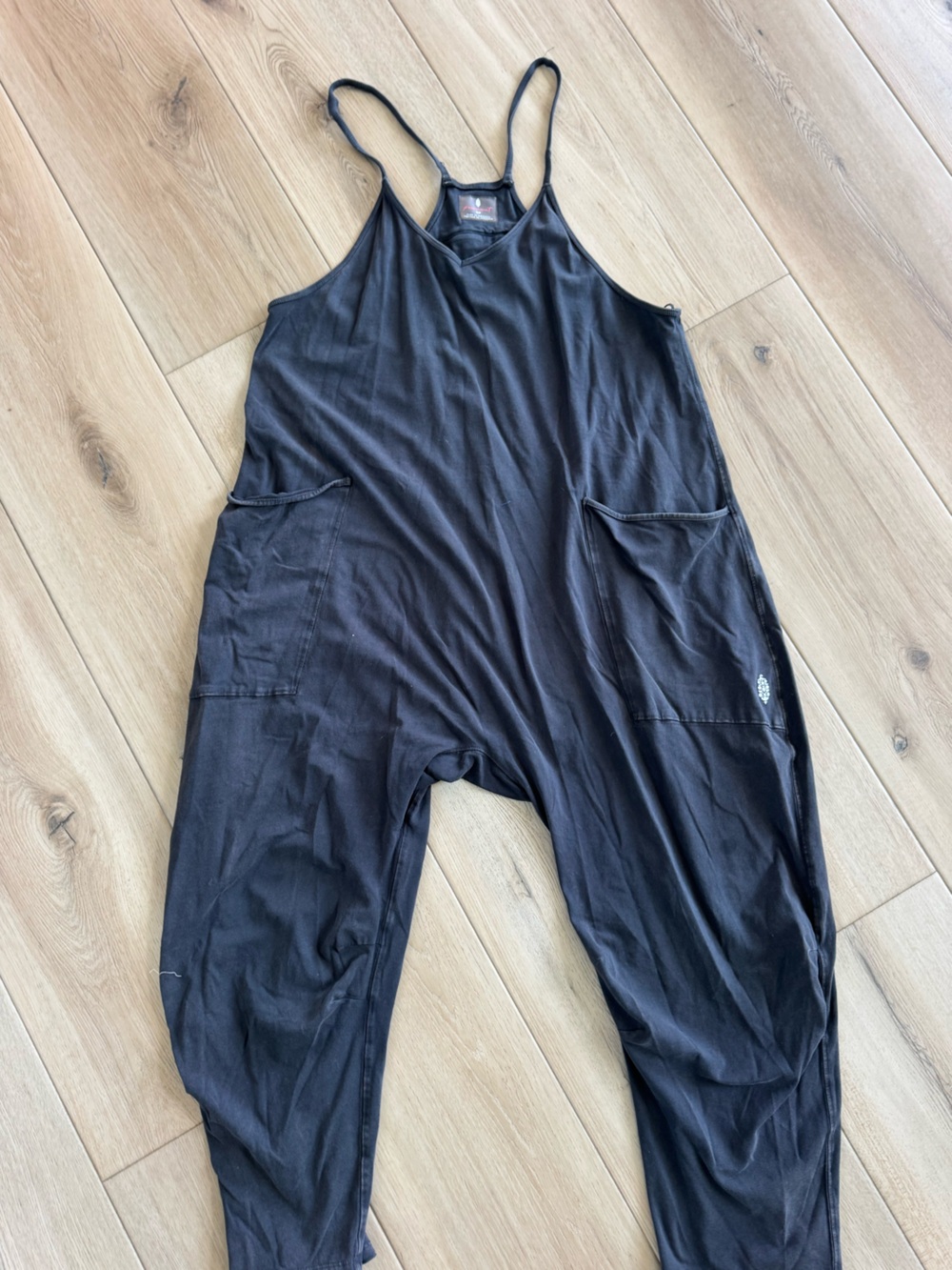 Free People Hot Shot Black Romper Size Small